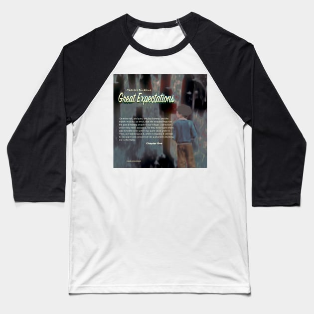 Great Expectations image and text Baseball T-Shirt by KayeDreamsART